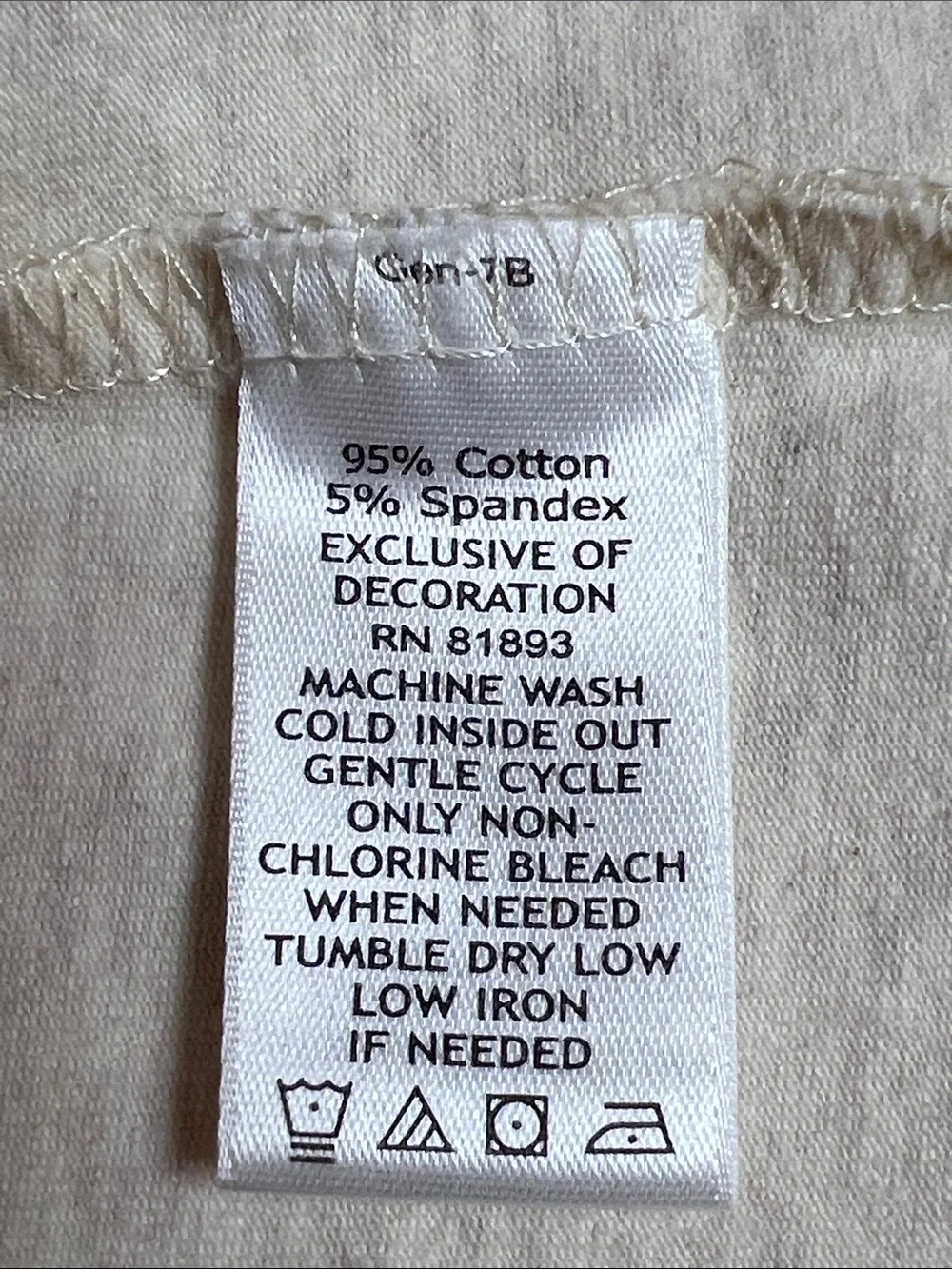 Denim&Co-2X Embroidered Cream Women's Scoop Neck Top with Pink Leaf Detail